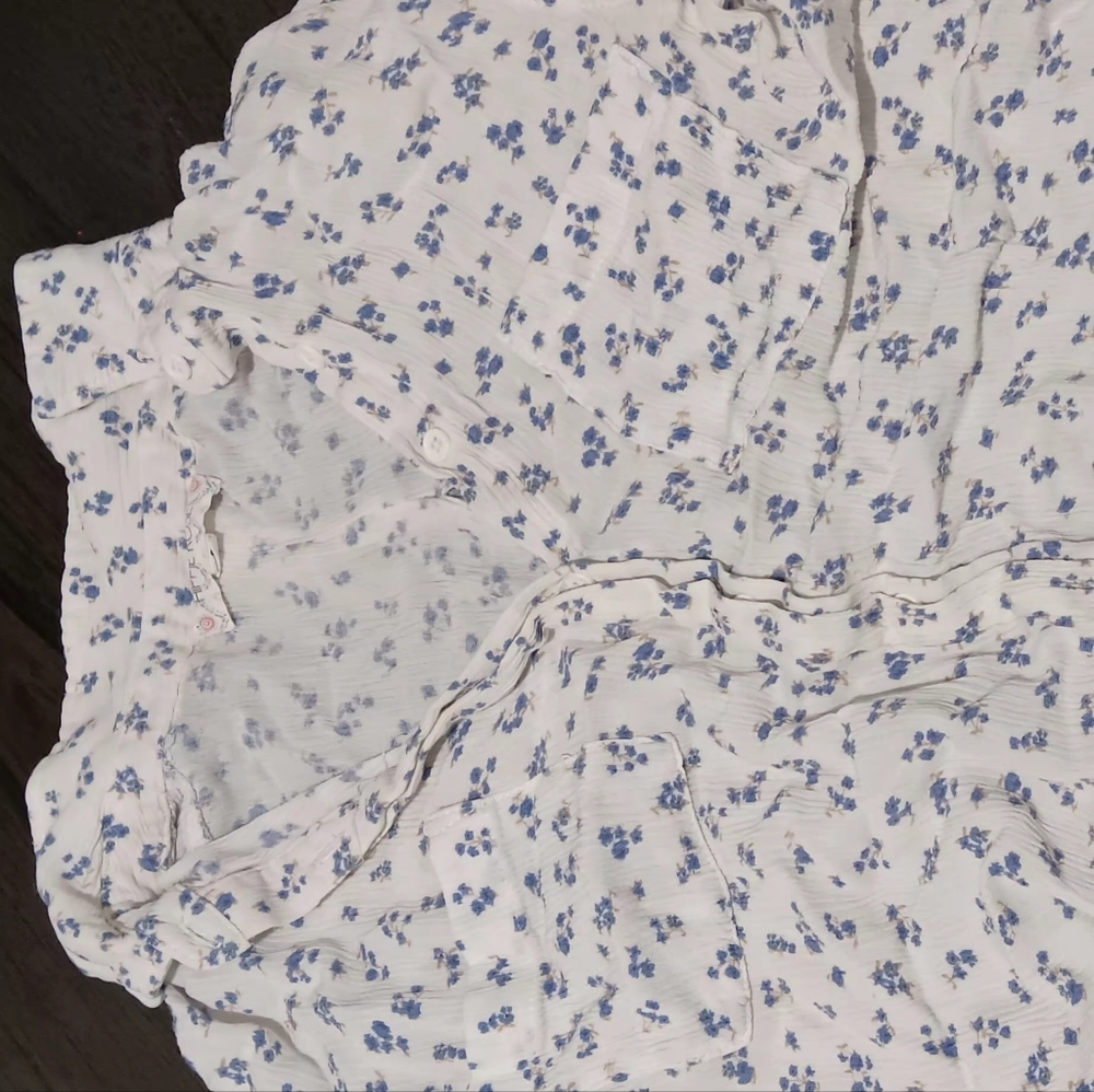 Floral Button-Up Blouse